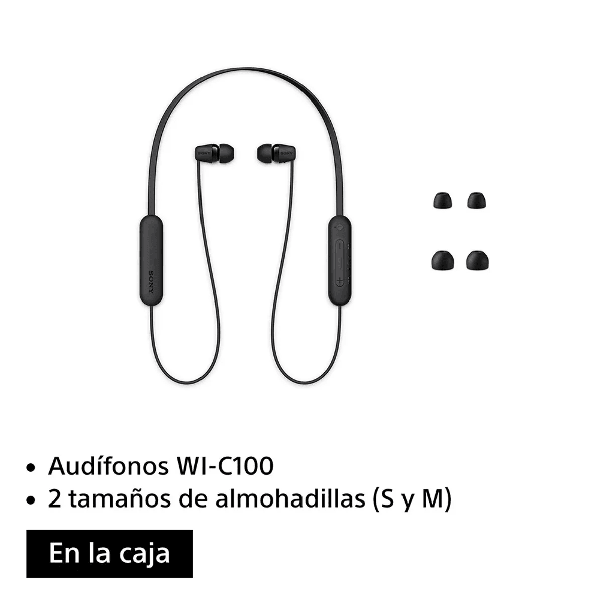 Audífonos Inalámbricos Sony WI-C100 – Sonido Personalizable DSEE y Resistencia al Agua IPX44