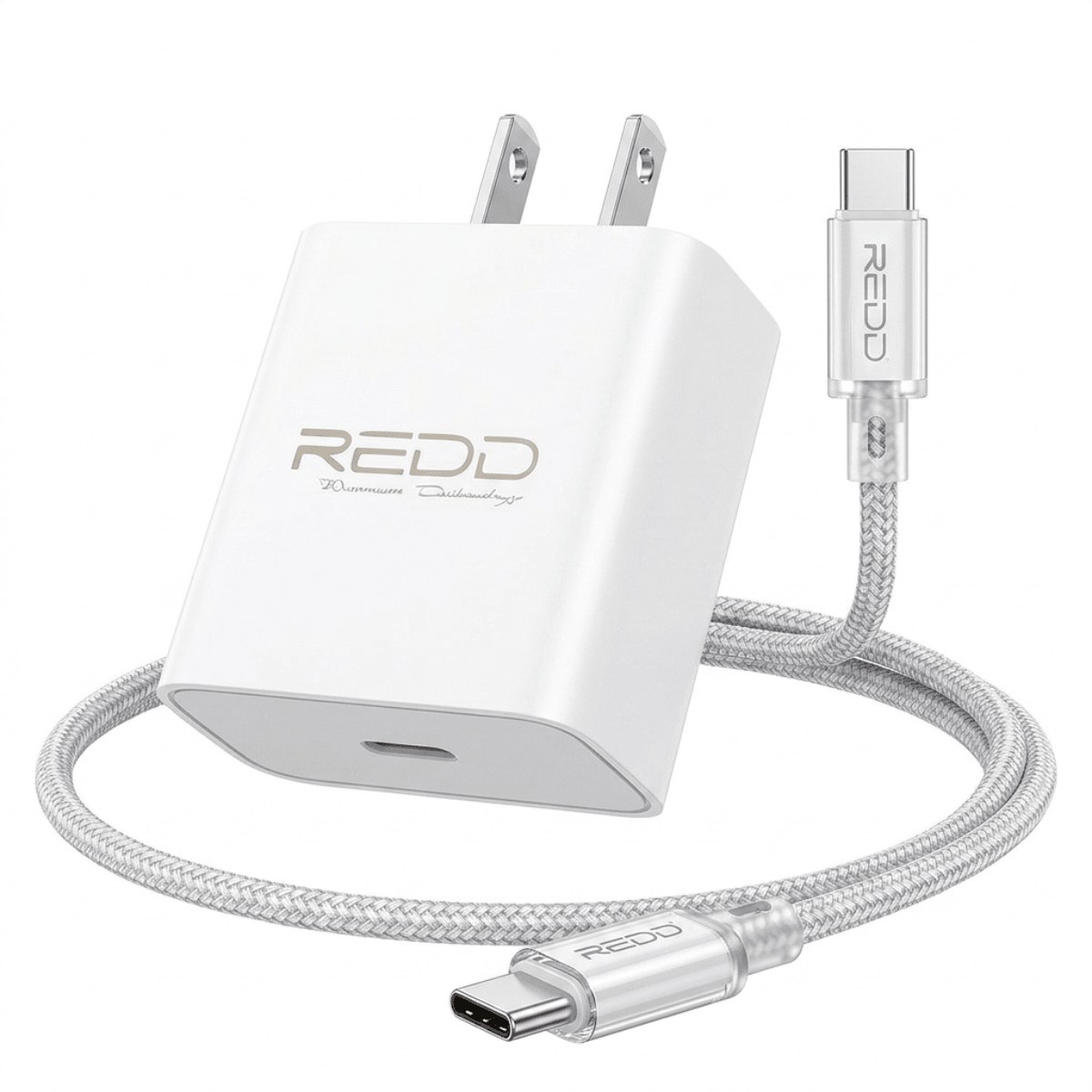 Cargador Ultra Rápido REDD GaN 110W PD (Kit con Cable Tipo C a Tipo C)