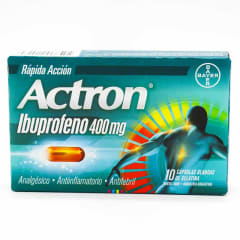 ACTRON 400 MG IBUPROFENO x 10 CAP. BLANDAS