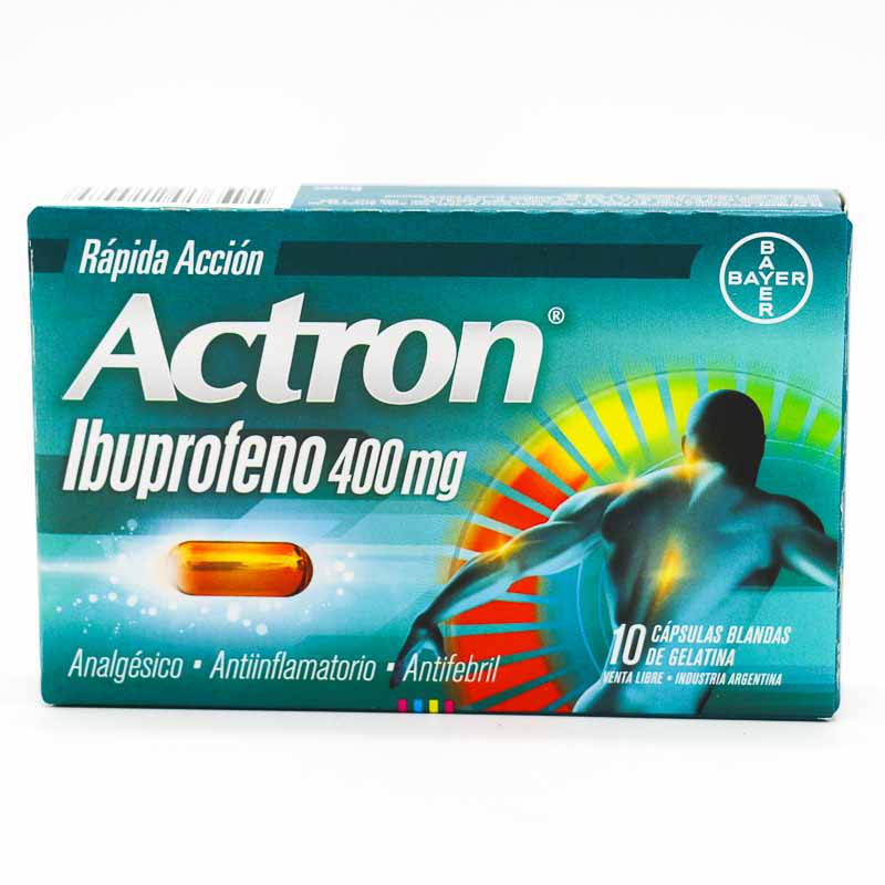 ACTRON 400 MG IBUPROFENO x 10 CAP. BLANDAS1