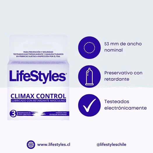 LIFESTYLES CLIMAX CONTROL.3UN.2