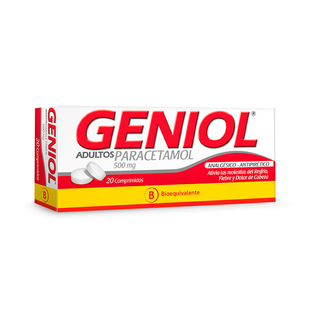 GENIOL P ADULTO 500MG.20COM.1