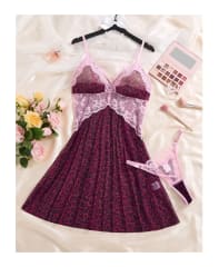 Babydoll Lenceria Sexy de Tul Con Tanga