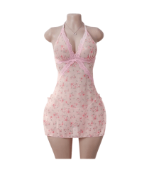Babydoll Lenceria Sexy De Tul Y encaje sexy Pijama Vestido 0
