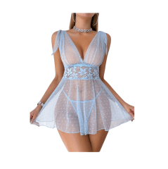 Babydoll Tul Transparente Ropa Interior Sexy Lenceria