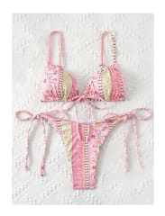Ropa De Baño Mujer Bikini Briza Rosado Tanga Regulable