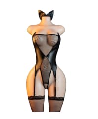 Body Siempre Lista Disfraz De Gatita Sexy Negro