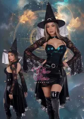 Bruja Disfraz Vestido manguitas Sexy Halloween