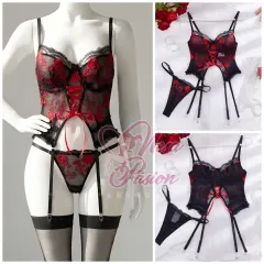 Bustier Bicolor Bordado