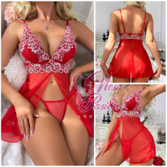 Babydoll Red Rosas