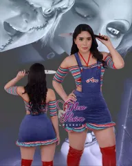 Chucky Disfraz Top Sexy Halloween Lenceria