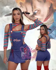 Chucky Disfraz Short Sexy Halloween Lenceria