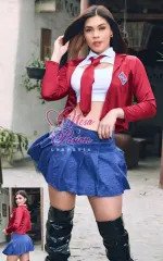 Rbd Disfraz Colegiala Casaca corbata Sexy Halloween Lenceria
