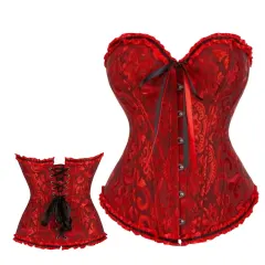Corset Victoriano Rojo Negro