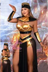 Diosa Disfraz Cleopatra Short kepi Sexy Halloween Lenceria