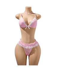 Lenceria Sexy De Encaje Bralet Con Tanga 1