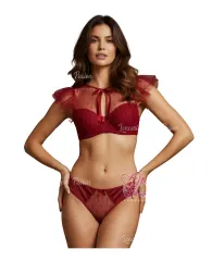 Lencería Sexy Semi Hilo Conjunto Dos Piezas