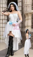 Disfraz Cadaver Novia Vestido Sexy Halloween Lenceria