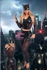 Gatubela Disfraz Top Sexy Halloween Lenceria