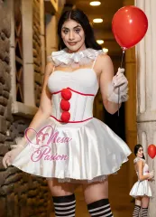 It Disfraz Pennywise Disfraz Payasita Sexy Halloween Vestido