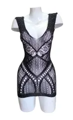 Vestido Malla Brillos Cod 1964