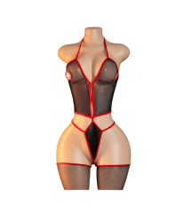 Lenceria Malla Corporal catsuit Portaligas Negro Cod 239 0