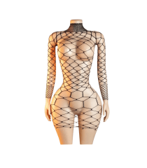 Lenceria Malla Corporal catsuit Vestido Negro Cod 257