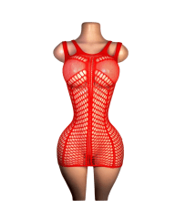 Lenceria Malla Corporal catsuit Vestido Rojo Cod 365