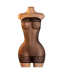 Lenceria Malla Corporal catsuit Vestido Negro Cod 435