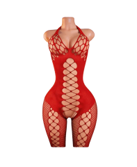 Lenceria Malla Corporal catsuit Enterizo Rojo Cod 522 0
