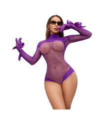 Lenceria Malla Corporal catsuit Body Lila Cod 5804