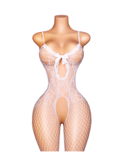 Lenceria Malla Corporal catsuit Enterizo Blanco Cod 6182 0