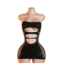 Lenceria Malla Corporal catsuit Vestido Negro Cod 63