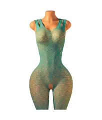 Lenceria Malla Corporal catsuit Enterizo Turqueza Cod 8008