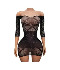 Lenceria Malla Corporal catsuit Vestido Negro Cod 8009
