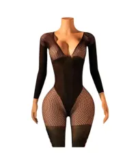 Lenceria Malla Corporal catsuit Enterizo Negro Cod 8012