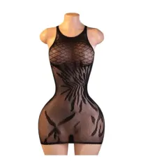 Lenceria Malla Corporal catsuit Vestido Negro Cod 8013 0