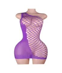 Lenceria Malla Corporal catsuit Vestido Morado Cod 8014 0
