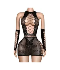 Lenceria Malla Corporal catsuit Vestido Negro Cod 8015
