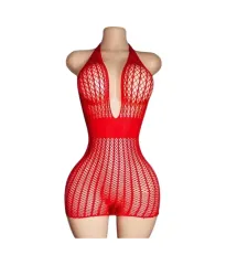 Lenceria Malla Corporal catsuit Vestido Rojo Cod 8017 0