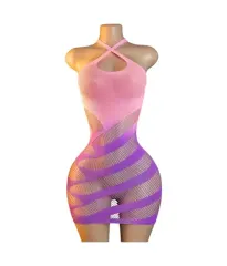 Lenceria Malla Corporal catsuit Vestido Lila Cod 8023