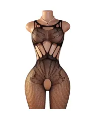 Lenceria Malla Corporal catsuit Enterizo Negro Cod 8026