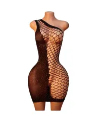 Lenceria Malla Corporal catsuit Vestido Negro Cod 8027