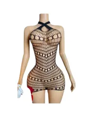 Lenceria Malla Corporal catsuit Vestido Negro Cod 8033 0