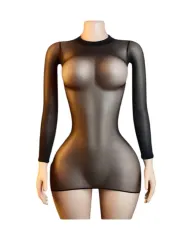 Lenceria Malla Corporal catsuit Vestido Negro Cod 8037 0