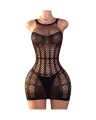 Lenceria Malla Corporal catsuit Vestido Negro Cod 8040