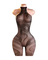 Lenceria Malla Corporal catsuit Enterizo Negro Cod 8044
