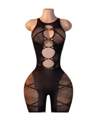 Lenceria Malla Corporal catsuit Enterizo Negro Cod 8050