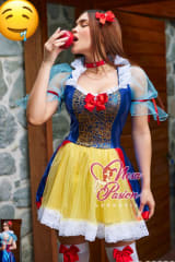 Blancanieves Disfraz Halloween Vestido Con Medias