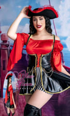 Pirata Disfraz Rojo Halloween